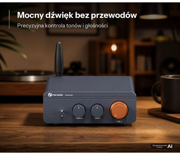 Fosi Audio Fosi Audio BT20A PRO 48V blue - Wzmacniacz audio 2.0 - 1583322 - zdjęcie 4